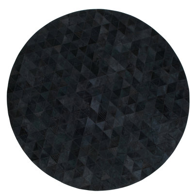 Trilogia Flatweave Leather Geometric Indoor Rug