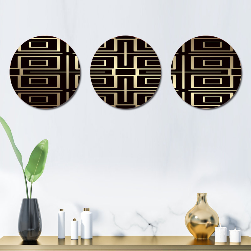 Modern Abstract Wall Decor on Metal
