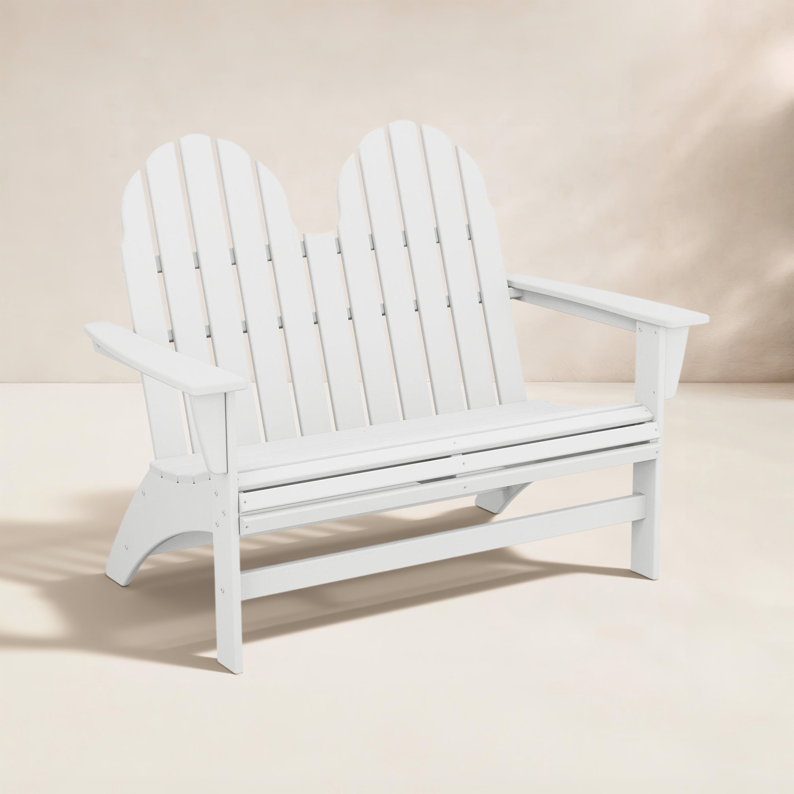 POLYWOOD® Vineyard 50" Patio Bench, White