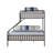 Gunmetal Bunk Bed, Twin Xl/Queen Selections, Metal Build, Slat System, , Guardrail, 330Lbs Capacity For Each Serene Spot Configurations, Construction, Resting Quarter