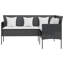 L-shaped Couch Sofa Set 5 Piece with Cushions Poly Rattan-25116269-25116268-25116177