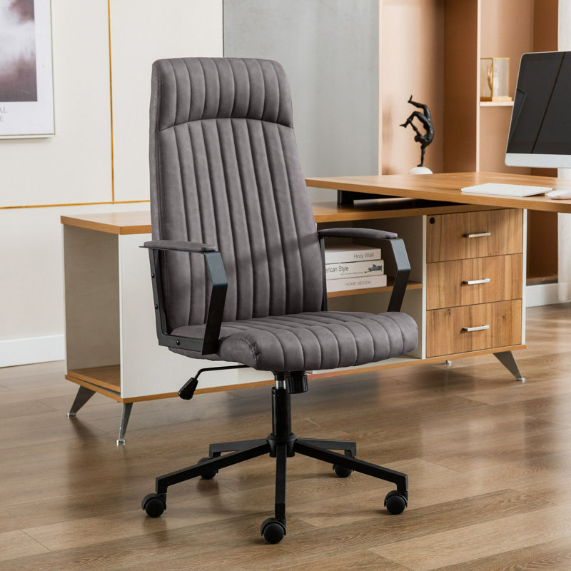 Chaise de bureau Jazzmynn Shea, Gris