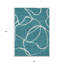 Tapis d'extérieur lavable abstrait bleu sarcelle 8 pi x 10 pi