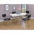 White And Chrome Oval Dining Table