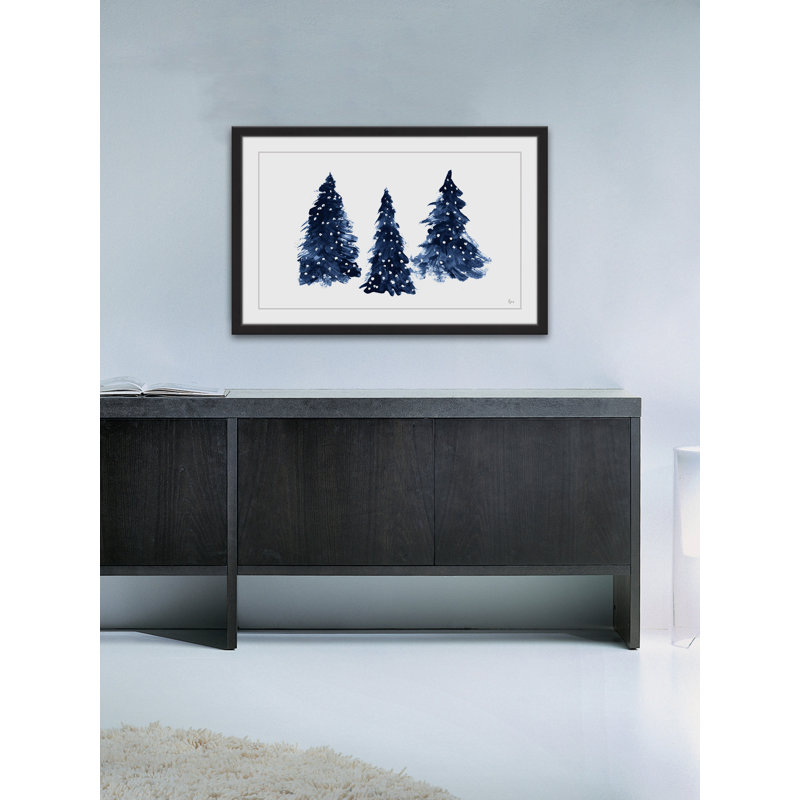 «Trois Arbres» - Impression sur papier encadrée, l 18 po x H 12 po x P 1,5 po