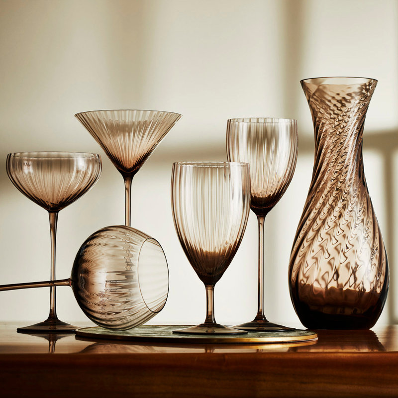 Quinn Crystal White Wine Glass, Amber