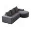 Canapé modulaire en tissu chenille, aucun assemblage requis-1389686421