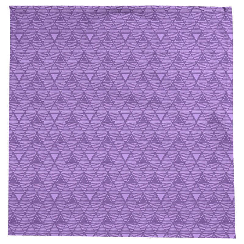 Classic Hand Drawn Triangles Tablecloth, Purple