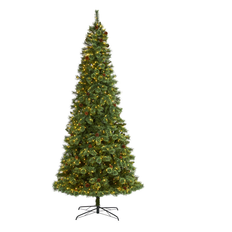 Lighted Artificial Christmas Tree, 10' H