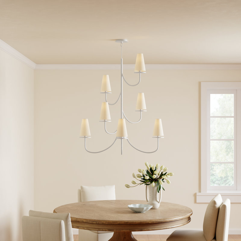 Walling 8 - Light Dimmable Empire Chandelier, Gesso White