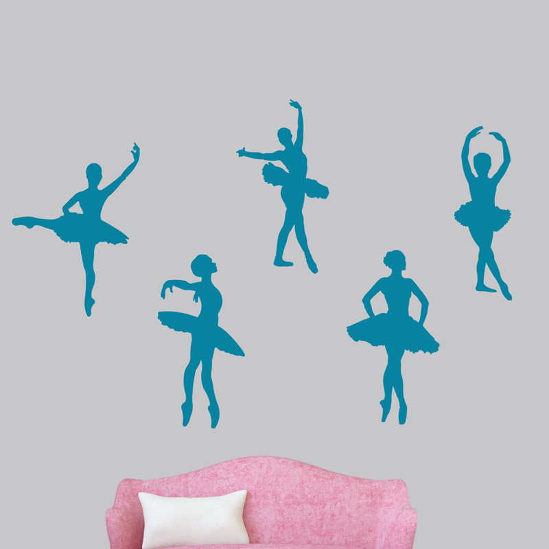 Ensemble d'adhésif décoratif ballerines, Bleu sarcelle, Oui