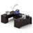 U-Shaped Executive Desk With File Cabinets-2120233464