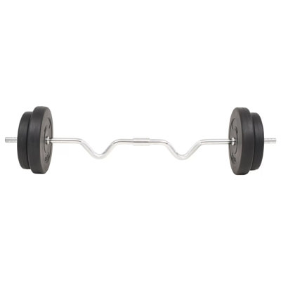 Freeport Park Black Steel Barbell Set