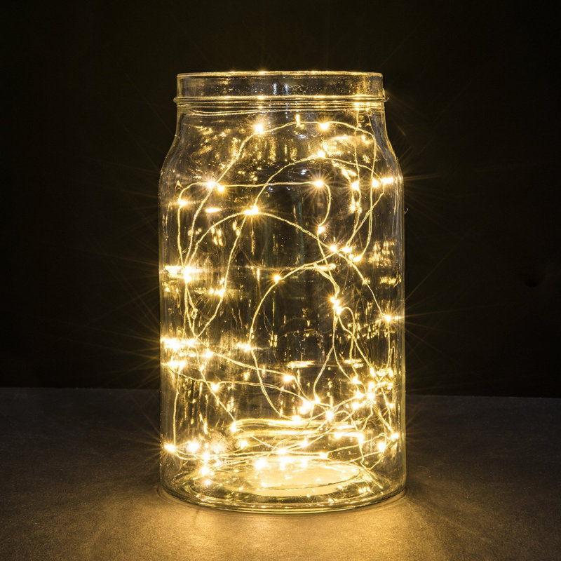 Guirlande de 20 lumières DEL à piles, Blanc chaud