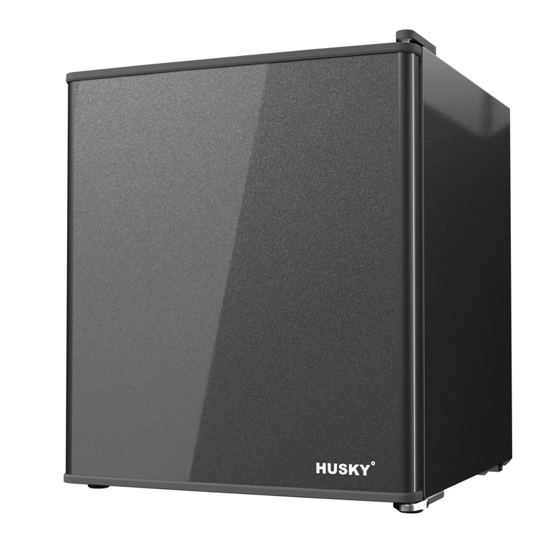Porte solide de 1,5 litre Husky Mini réfrigérateur de comptoir autoportant, Noir