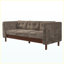 Canapé moderne en chenille 78 po 3 places capitonné (brun)-133235354