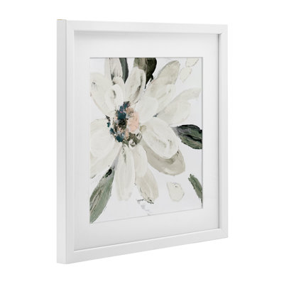 «Naturally Blooming White», reproduction encadrée sous verre encadrée par Lanie Loreth