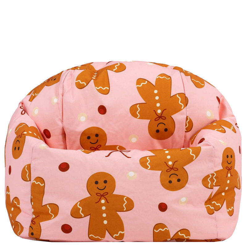 Kids Rainbow Print Classic Bean Bag, Gingerbread
