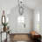 5-lamp matte black adjustable iron pendant light