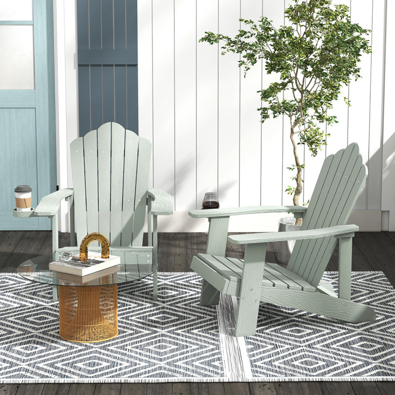 Chaise Adirondack en plastique Gumbert, gris
