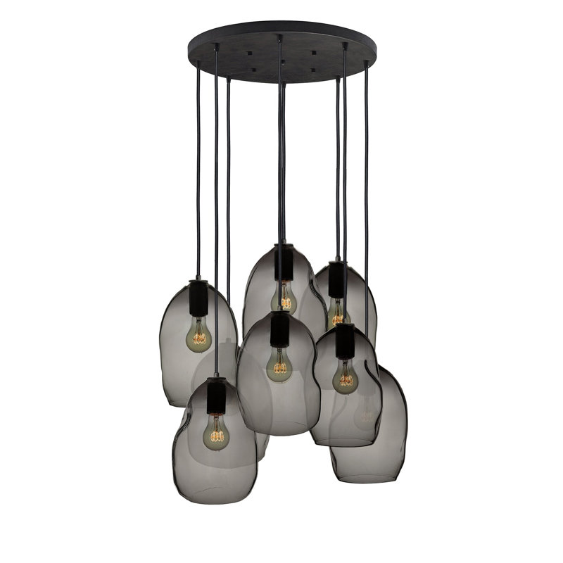 Bubble 8 - Light Chandelier, Black, 100" H x 24" W x 24" D, Incandescent