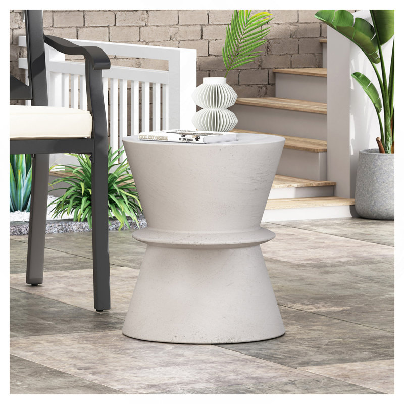Outdoor Lightweight Concrete Side Table