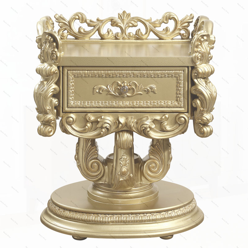 Lexington 1-Drawer Nightstand in Gold