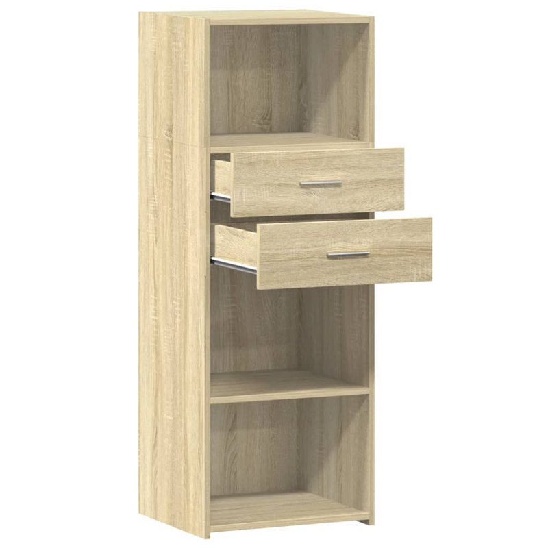 Shanesia 124cm H x 45cm W Standard Bookcase, Sonoma Oak