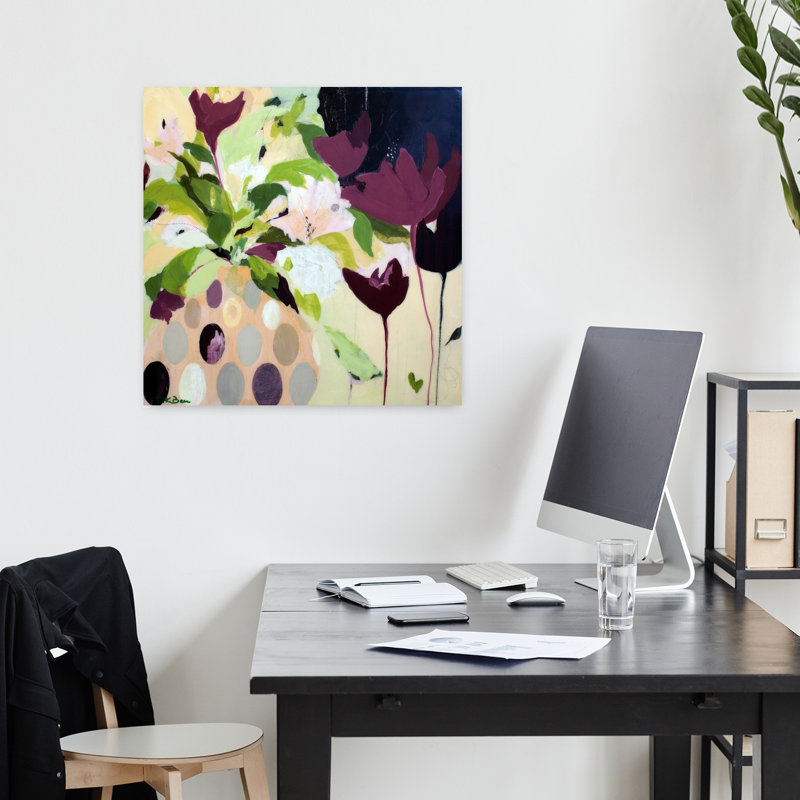 Amelia, art abstrait contemporain, H 18 po x l 18 po
