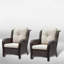 Chaises longues d'extérieur en rotin avec coussins Deb Wicker-397565555-377751454