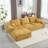Boucle Sectional Sofa with pillows,No Assembly Needed-106714675