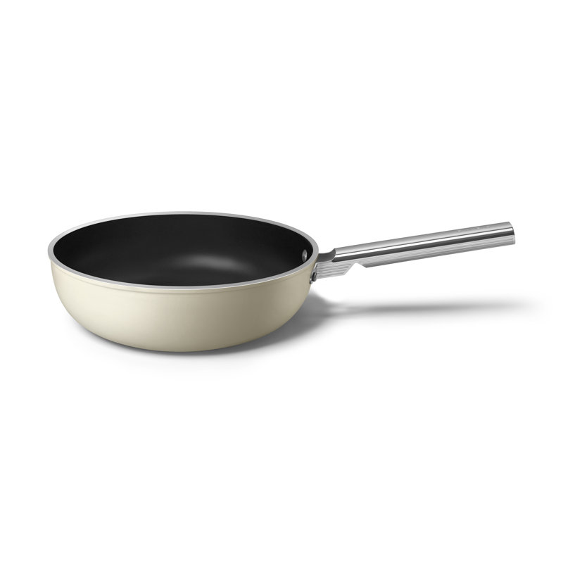 Smeg Wok 30cm Black, Cream