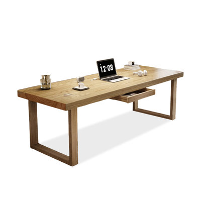 Brown Rectangular Solid Wood desks