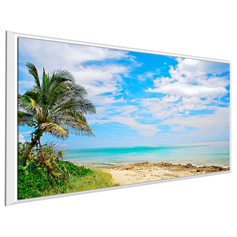 «Paradise», reproduction de photo, H 21,5 po x l 33,5 po x P 2 po, Cadre flottant blanc