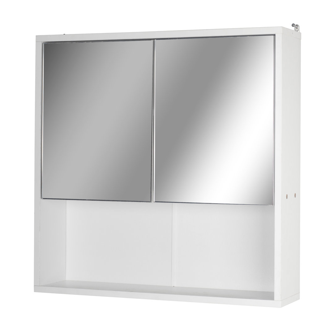 600mm W 600mm H Surface Framed Medicine Cabinet Mirror 3