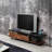 Elling Walnut & Black Finish TV Stand