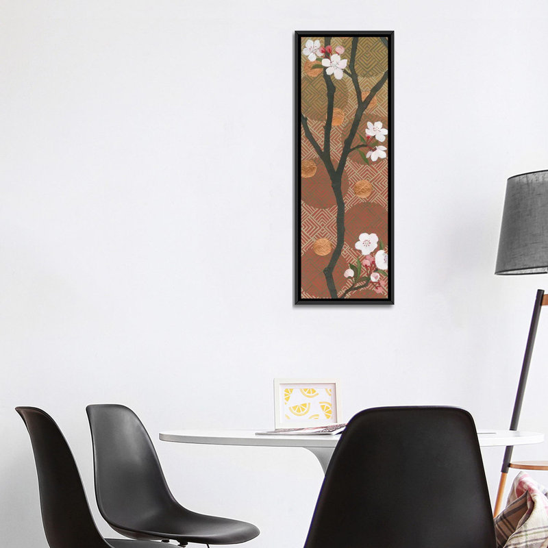 Impression numérique sur toile tendue « cherry blossoms panel i » kathrin lovell 1 pièce, H 48 po x l 16 po x P 1,5 po