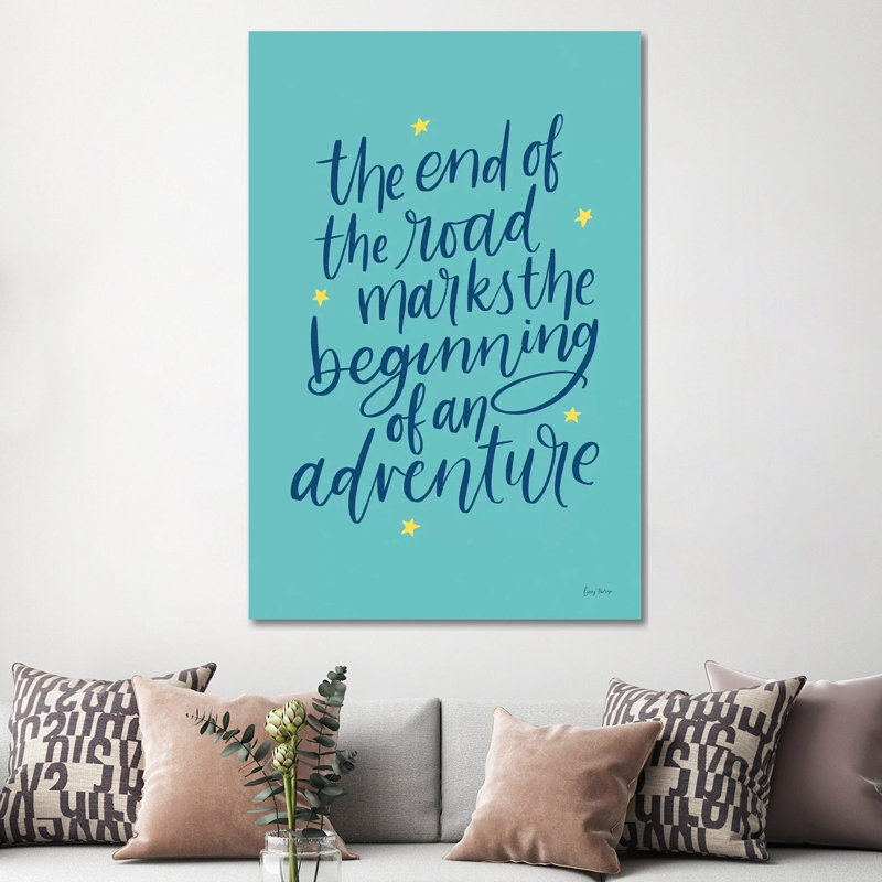 Graduation III Aqua by Becky Thorns - 1 Piece Wall Art on Canvas, 152.4cm H x 101.6cm W x 3.81cm D, Wrapped Canvas