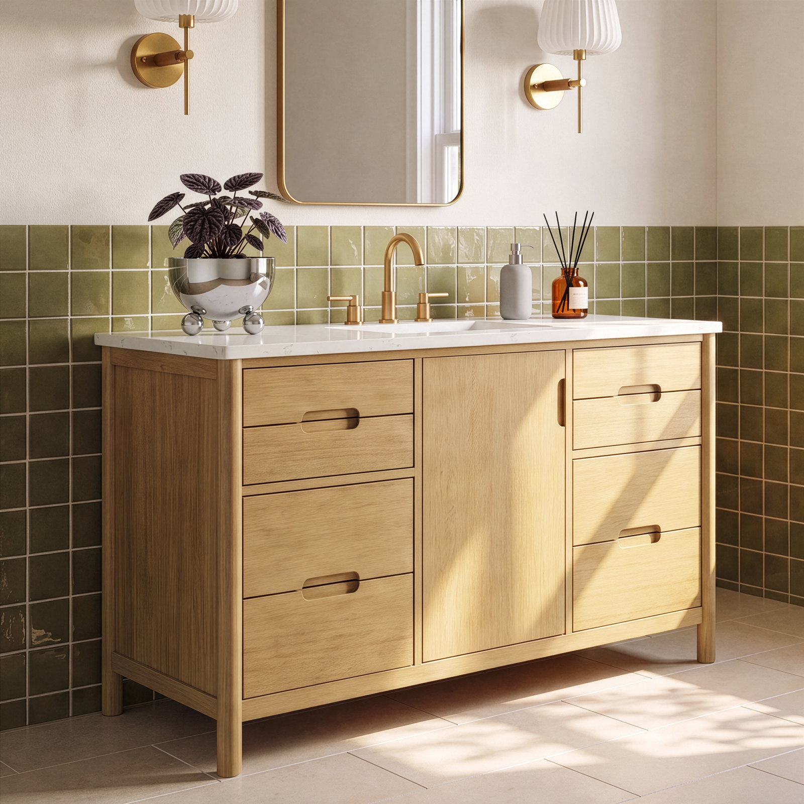Single Bathroom Vanity, 48"
