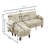Corduroy Sectional Sofa with Storage Ottoman and Side Storage Pockets-2056815574-2056815577