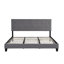 Upholstered Platform Bed Frame with Linen Fabric Headboard, No Box Spring Needed, Wood Slat Support, Easy Assembly-94699643-94699642