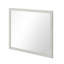 Miroir de commode Jisa, forme rectangulaire, conception encadrée, bois beige 38 x 50