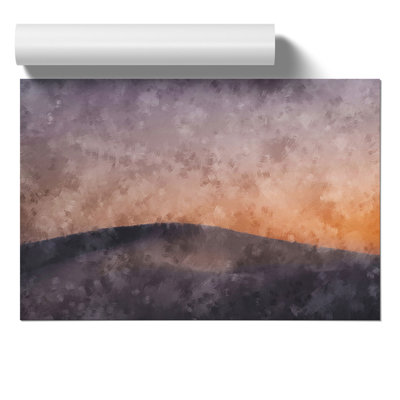White Sand Desert Painting - Frameless Print