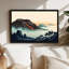 Art mural rétro sur toile volcanique avec coulée de lave orange-133555632
