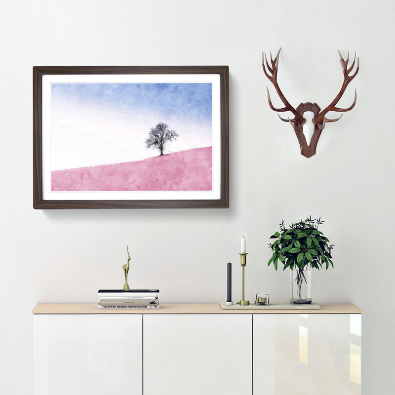 The Tree Swing - Picture Frame Painting Print, 33cm H x 45cm W x 2cm D, Walnut Framed