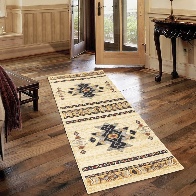 Tapis crème Tribes, Rectangle 5 pi 3 po x 7 pi 3 po