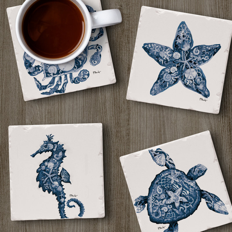 Ensemble de 4 sous-verres Nassau Sea Life