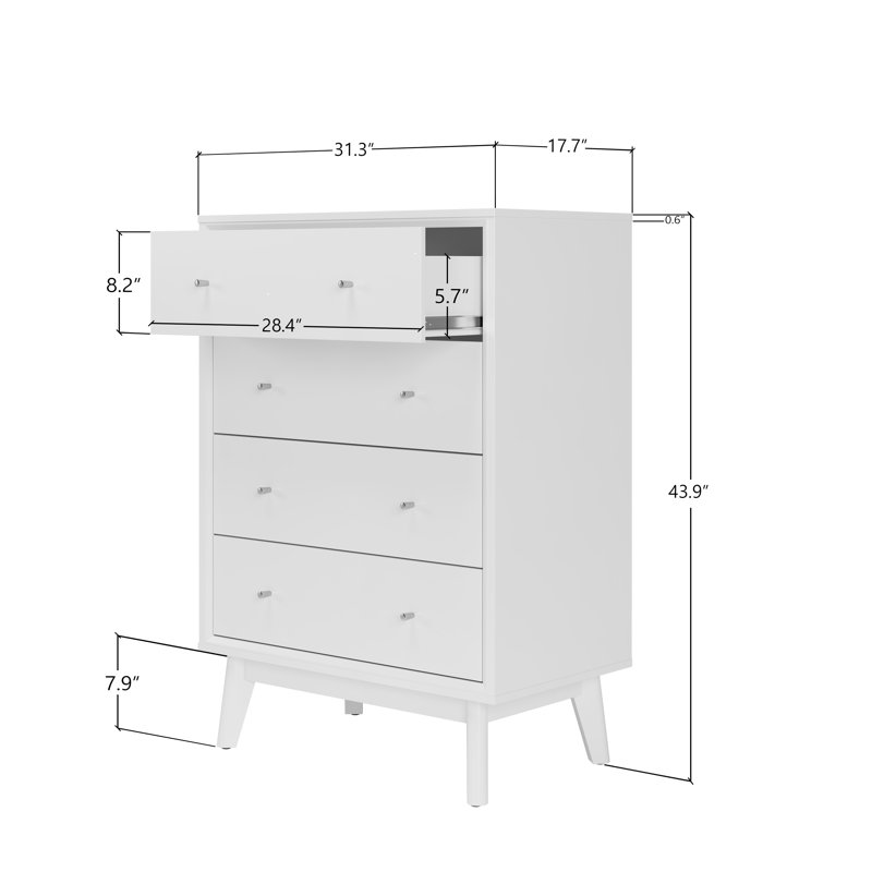 Commode 4 tiroirs Bhatari, Noyer