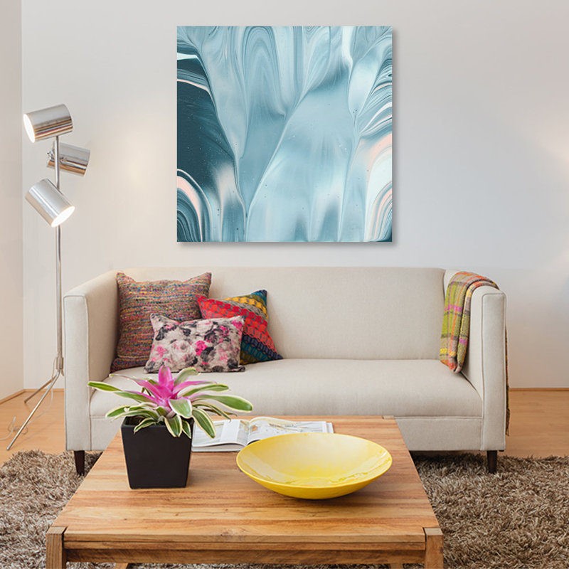 «Flowing Water II», reproduction sur toile tendue, H 26 po x l 26 po x P 1,5 po, Toile tendue, Pas de tapis