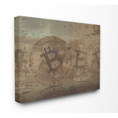 " Bitcoin Faded And Distressed " by Daphne Polselli